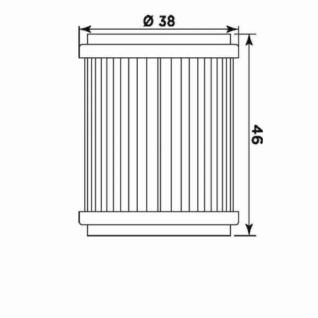 Filtru de ulei MIW Y4014 (alt. HF141) - Img 2
