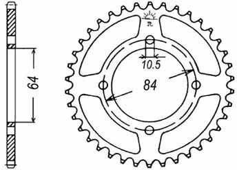 FOAIE SPATE JT 49 DINTI (JTR1796) - SUZUKI RV125 VANVAN 2007-