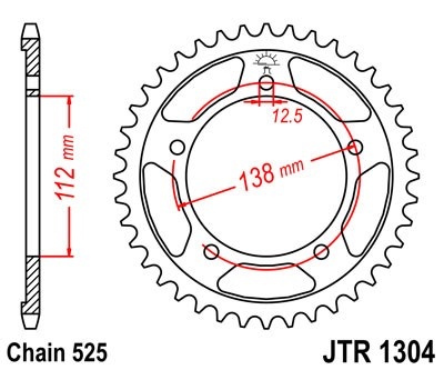 Foaie spate JT JTR 1304-38 38T, 525 - Img 2