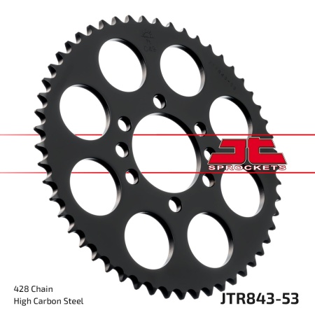 Kit de lant D.I.D Chain - Argintiu lant 428 VX, X-Ring, pinion fata JT, foaie spate JT pentru YAMAHA DT 125 LC 1985-1988 - Img 6