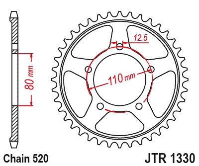 Kit de lant D.I.D Chain - Argintiu lant 520 VX, X-Ring, pinion fata JT, foaie spate JT pentru HONDA XL 750 Transalp 2023-2024 - Img 6