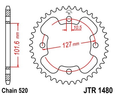 Kit de lant D.I.D Chain - Auriu lant 520 VX, X-Ring, pinion fata JT cauciucat, foaie spate JT pentru ATV POLARIS Outlaw 525 2008-2009 - Img 5