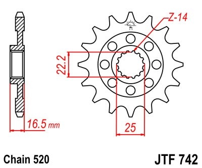 Kit de lant D.I.D Chain - Auriu lant 520 ZVM-X, X-Ring, pinion fata JT, foaie spate JT pentru DUCATI Monster Plus 937 2021-2024 - Img 3