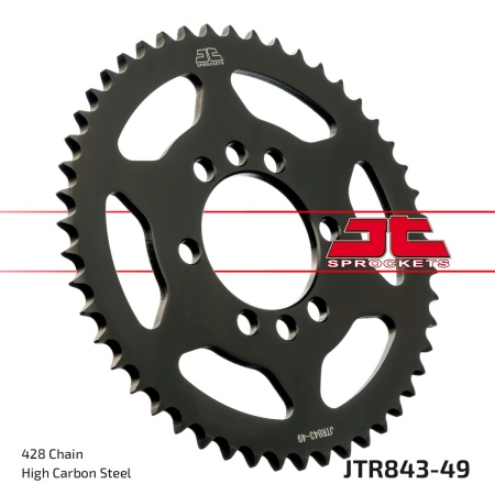 Kit de lant EK - Argintiu lant 428 DEH, Non-sealed, pinion fata JT, foaie spate JT pentru YAMAHA DT 125 LC 1984-1987 - Img 6