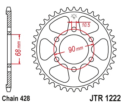 Kit de lant EK - Argintiu lant 428 SRO, O-ring, pinion fata SUPERSPROX, foaie spate JT pentru HONDA CB 125 R 2021 - Img 5