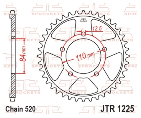 Kit de lant EK - Argintiu lant 520 SRO, O-ring, pinion fata JT, foaie spate JT pentru HONDA CMX 500 Rebel 2017-2025 - Img 6