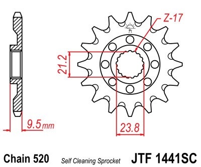 Kit de lant EK - Auriu lant 520 RRSM, Non-sealed, pinion fata JT, foaie spate JT pentru SUZUKI RM-Z 450 2005-2007 - Img 3