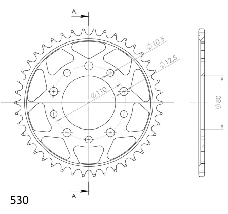 Kit de lant EK - Auriu lant 530 ZVX, X-Ring, pinion fata JT cauciucat, foaie spate SUPERSPROX pentru HONDA CBR 1000 F 1989-1995 - Img 5