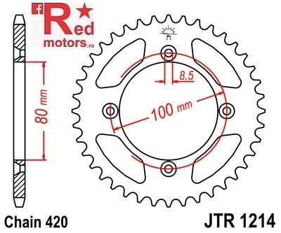 Kit lant DID GOLD fara O-ring 420 T/S pentru Honda CR80 RC 1982 - Img 3