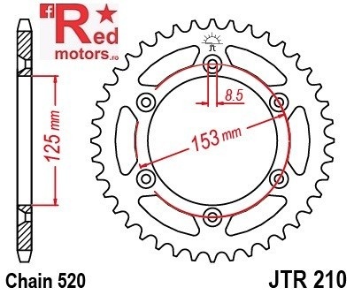 Kit lant DID X-Ring PRO-STREET 520 VX pentru Honda CR250 RN,RP 1992-1993 - Img 3