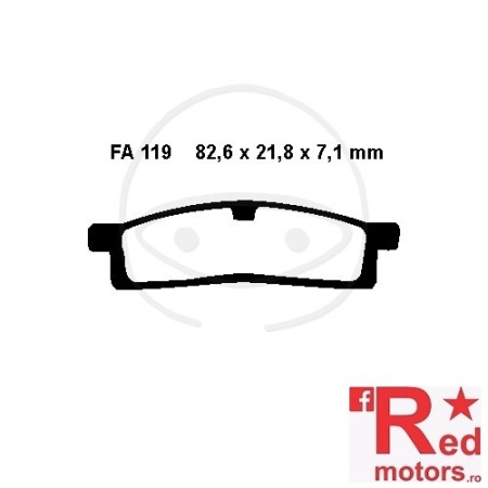 Placute frana fata STD EBC 82.6x21.8x7.1 EBC FA119 pentru Yamaha TT-R 125, YZ 80, YZ 85