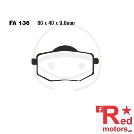 Placute frana fata STD EBC ALTN 80x40x9.8 FA136 pentru Yamaha XV 535