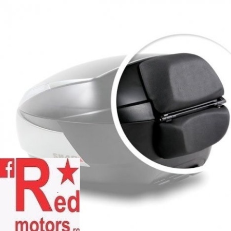 Top case SHAD SH48 Gri inchis with backrest, carbon cover and PREMIUM SMART lock - Img 3