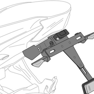 Adjustable license support PUIG 20510N Negru