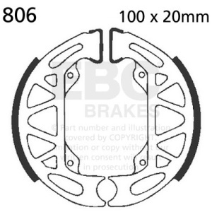 Brake shoe set EBC 806 inclusiv arcurile