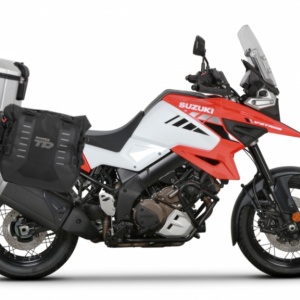 Complete set of SHAD TERRA TR40 adventure saddlebags and SHAD TERRA aluminium 55L topcase, including mounting kit SHAD SUZUKI DL 1000 V-Strom/ DL 1050 V-Strom