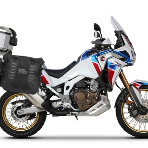 Complete set of SHAD TERRA TR40 adventure saddlebags and SHAD TERRA aluminium 48L topcase, including mounting kit SHAD HONDA CRF 1100 Africa Twin