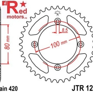 Foaie/pinion spate JTR1214.45 420 cu 45 de dinti