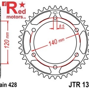Foaie/pinion spate JTR1361.50 428 cu 50 de dinti