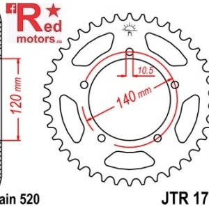 Foaie/pinion spate JTR1793.45 520 cu 45 de dinti pentru Suzuki GSX-R 600