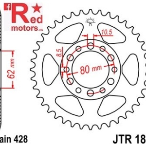 Foaie/pinion spate JTR1842.45 428 cu 45 de dinti pentru Yamaha DT 125, TW 125, XT 350