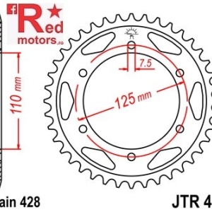 Foaie/pinion spate JTR485.48 428 cu 48 de dinti pentru Gilera Coguar 125
