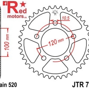 Foaie/pinion spate JTR703.47 520 cu 47 de dinti pentru Aprilia Pegaso 650, RS 125, RSV 1000