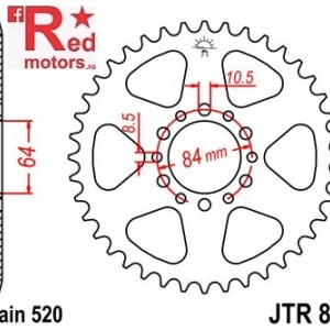 Foaie/pinion spate JTR811.39 520 cu 39 de dinti pentru Suzuki TS 185