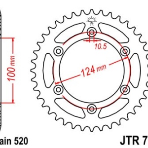 Foaie spate JT JTR 735-46 46T, 520 - Img 2