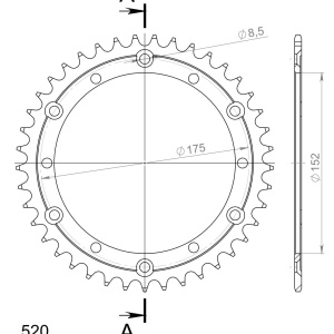 Kit de lant D.I.D Chain - Argintiu lant 520 VX, X-Ring, pinion fata JT, foaie spate SUPERSPROX pentru ATV YAMAHA YFZ 350 Banshee 1989-2006 - Img 5