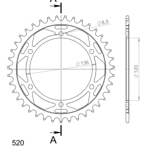 Kit de lant D.I.D Chain - Argintiu lant 520 VX, X-Ring, pinion fata SUPERSPROX, foaie spate SUPERSPROX pentru YAMAHA RD 350 YPVS 1983-1992 - Img 5