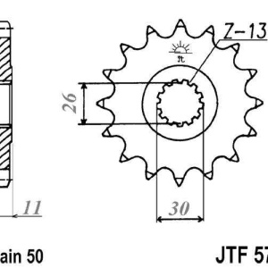 Kit de lant D.I.D Chain - Argintiu lant 530 ZVM-X, X-Ring, pinion fata JT cauciucat, foaie spate JT pentru YAMAHA FZ1 1000 / Fazer 2006-2014 - Img 3