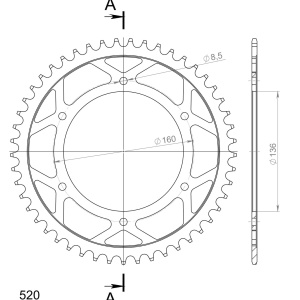 Kit de lant D.I.D Chain - Auriu lant 520 VX, X-Ring, pinion fata SUPERSPROX, foaie spate SUPERSPROX pentru APRILIA Moto 650 1995-2000 - Img 5