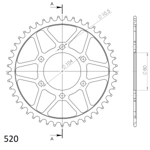 Kit de lant D.I.D Chain - Auriu lant 520 VX, X-Ring, pinion fata SUPERSPROX, foaie spate SUPERSPROX pentru CFMOTO 650 NK 2021-2024 - Img 5