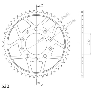 Kit de lant D.I.D Chain - Auriu lant 530 VX, X-Ring, pinion fata SUPERSPROX, foaie spate SUPERSPROX pentru TRIUMPH Daytona 900 1994-1996 - Img 4