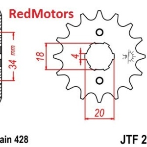 Kit de lant DID GOLD pentru Honda NX125 Transcity 1989-1998 - Img 2