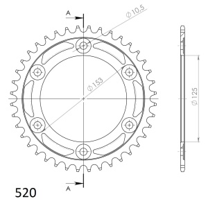 Kit de lant EK - Argintiu lant 520 DEX, X-Ring, pinion fata SUPERSPROX, foaie spate SUPERSPROX pentru HONDA CRF 250 L 2013-2020 - Img 5