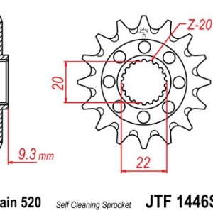 Kit de lant EK - Argintiu lant 520 MRD, Non-sealed, pinion fata JT, foaie spate JT pentru KAWASAKI KX 250 X 2021-2024 - Img 3