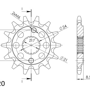 Kit de lant EK - Argintiu lant 520 SRO, O-ring, pinion fata SUPERSPROX, foaie spate SUPERSPROX pentru HONDA XR 400 R 1996-2004 - Img 3