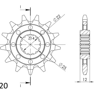 Kit de lant EK - Argintiu lant 520 SRX, X-Ring, pinion fata SUPERSPROX, foaie spate SUPERSPROX pentru GAS GAS EC 450 F (<2016) 2003-2011 - Img 3