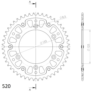 Kit de lant EK - Argintiu lant 520 SRX, X-Ring, pinion fata SUPERSPROX, foaie spate SUPERSPROX STEALTH pentru HONDA XR 250 R 1990-1995 - Img 5