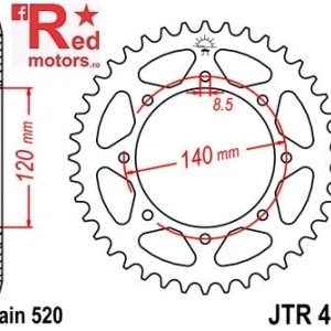 Kit lant DID GOLD PRO-STREET X-Ring 520 VX pentru Kawasaki KLE500 A1-A6 1991-1996 - Img 3