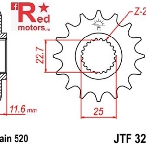 Kit lant DID GOLD PRO-STREET X-Ring 520 VX pentru Polaris 250 Trail Blazer (W7221) 1995 - Img 2