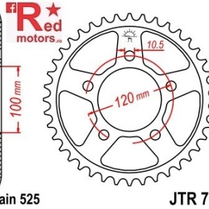 Kit lant DID GOLD PRO-STREET X-Ring 525 VX pentru Aprilia 1000 RSV Tuono 2003-2005 - Img 3