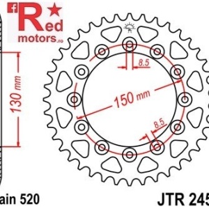 Kit lant DID GOLD X-Ring PRO-STREET 520 VX pentru Honda XR250 RJ,RK 1988-1989 - Img 3