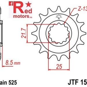 Kit lant DID GOLD X-Ring PRO-STREET 525 VX pentru Kawasaki Z1000 (ZR1000 DAF,DBF,DCF,DDF,DDFA) 2010-2014 - Img 2