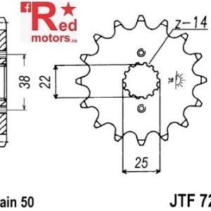 Kit lant DID GOLD X-Ring PRO-STREET 530 VX pentru Ducati 750 Indiana Custom 1987-1990 - Img 2