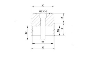Mirror adaptor PUIG SUPPORT RIGHT/LEFT STREET TWIN/STREE 9500N Negru to bar end