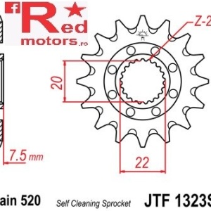 Pinion fata JTF 1323 cu 14 dinti SC