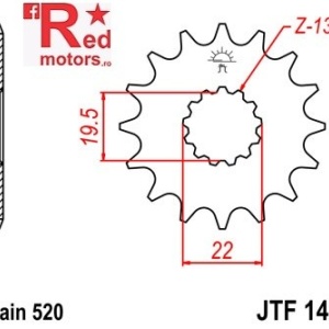 Pinion fata JTF 1439 cu 11 dinti